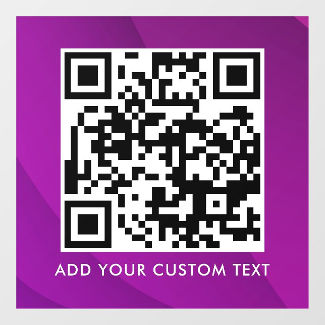 Autocollant Pour Fenêtre Code QR | Moderne Simple Élégant Scannable  (Feuille)