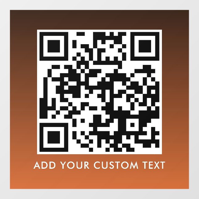 Autocollant Pour Fenêtre Code QR | Moderne Simple Élégant Scannable  (Feuille)