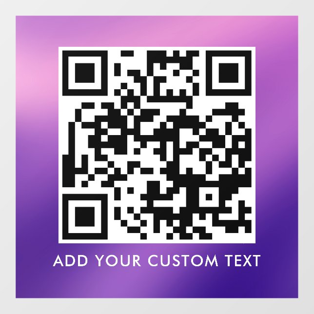 Autocollant Pour Fenêtre Code QR | Moderne Simple Élégant Scannable  (Feuille)
