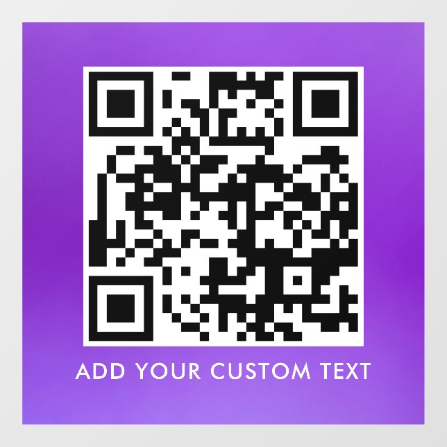 Autocollant Pour Fenêtre Code QR | Moderne Simple Élégant Scannable  (Feuille)
