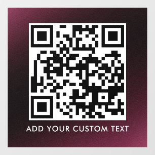 Autocollant Pour Fenêtre Code QR   Moderne Simple Scannable Élégant 