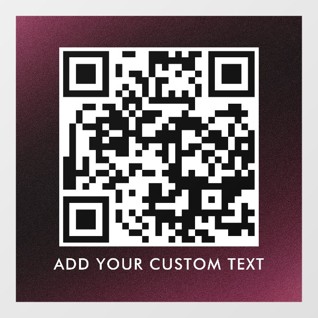 Autocollant Pour Fenêtre Code QR | Moderne Simple Scannable Élégant  (Feuille)