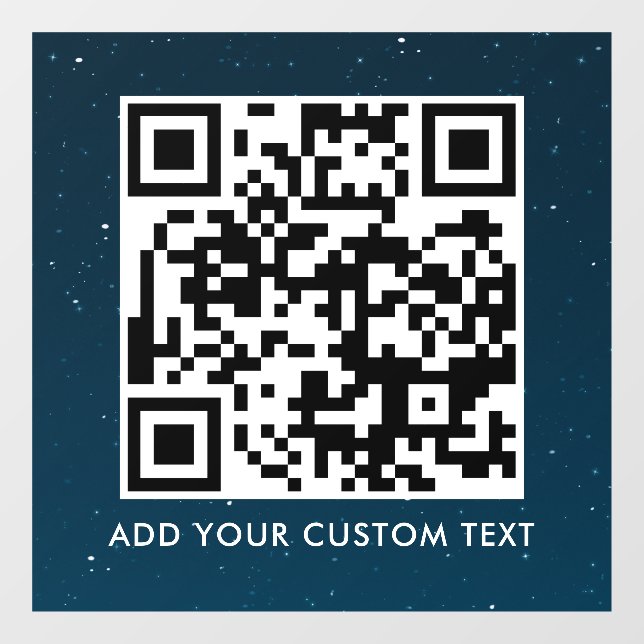 Autocollant Pour Fenêtre Code QR | Moderne Simple Scannable Élégant  (Feuille)