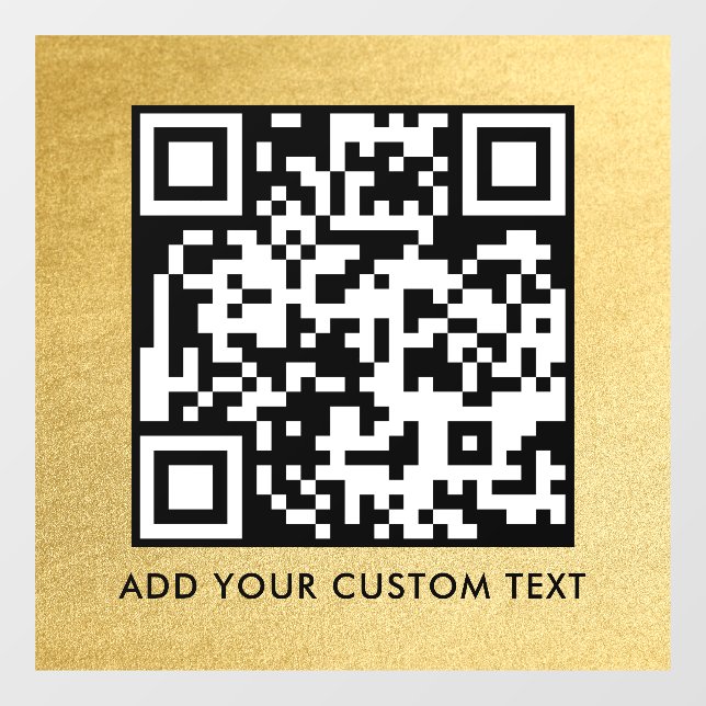 Autocollant Pour Fenêtre Code QR | Moderne Simple Scannable Élégant  (Feuille)