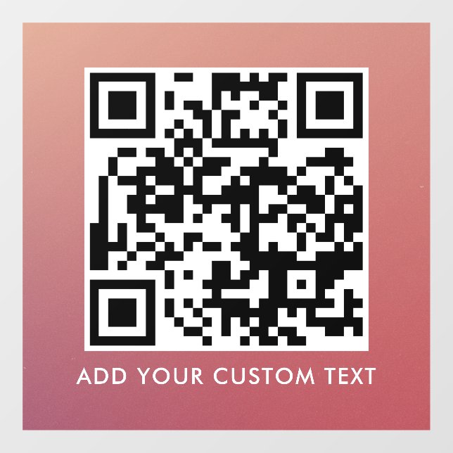 Autocollant Pour Fenêtre Code QR | Moderne Simple Scannable Élégant  (Feuille)