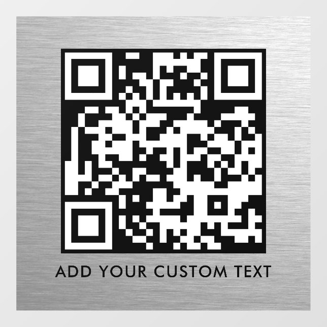 Autocollant Pour Fenêtre Code QR | Moderne Simple Scannable Élégant  (Feuille)