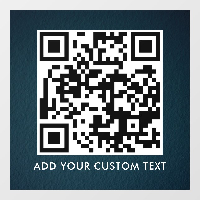 Autocollant Pour Fenêtre Code QR | Moderne Simple Scannable Élégant  (Feuille)