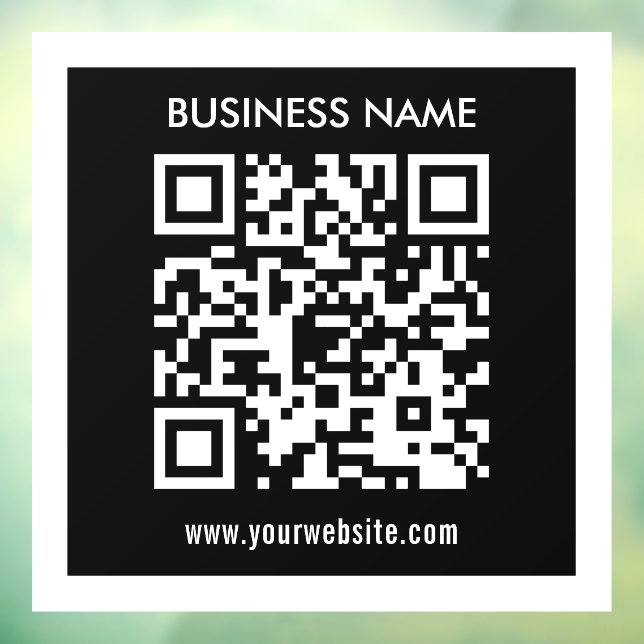 Autocollant Pour Fenêtre Code QR modifiable (généré instantanément) | Noir (Feuille 3)