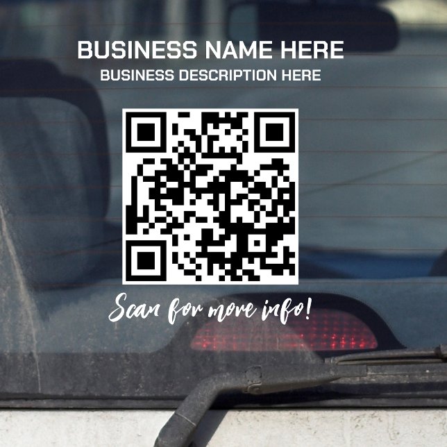 Autocollant Pour Fenêtre Code QR Opaque Voiture Camion Entreprise (Créateur téléchargé)