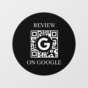 Autocollant Pour Fenêtre Code QR personnalisé Affichage des avis Google p