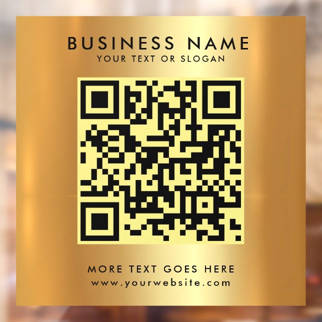 Autocollant Pour Fenêtre Code QR personnalisé Logo d'entreprise Texte Faux  (Feuille 2)