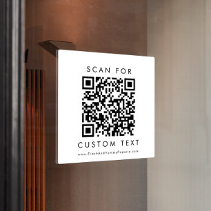 Autocollant Pour Fenêtre Code QR personnalisé pour entreprise de typographi