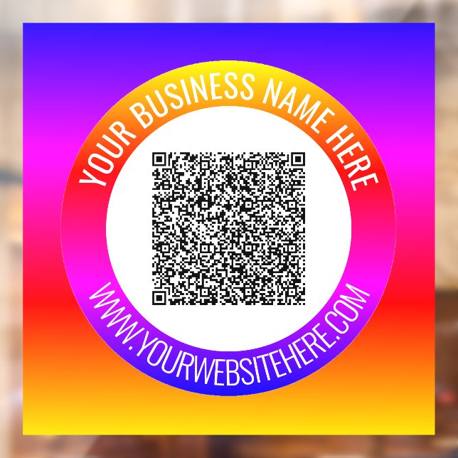 Autocollant Pour Fenêtre Code QR personnalisé Texte Promotion d'entreprise  (Feuille 2)