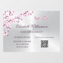 Code QR | Salon Rose Argent Fleur de Cerisier