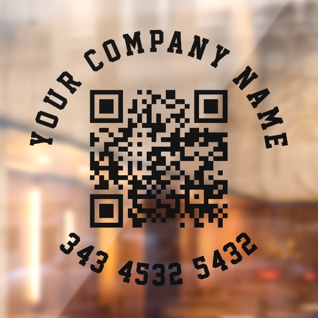 Autocollant Pour Fenêtre Code QR simple Votre promotion professionnelle (Feuille 2)