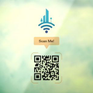 Autocollant Pour Fenêtre Code QR Wi-Fi gratuit simple