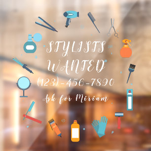 Autocollant Pour Fenêtre Coiffeur pour Salon de Coiffure Personnalisé Reche