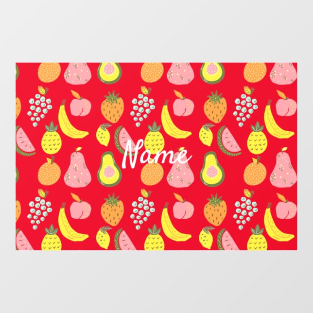 Autocollant Pour Fenêtre Collection de fruits assorés Thunder_Cove (Feuille)