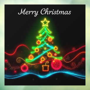 Autocollant Pour Fenêtre Collection de Noël moderne Neon