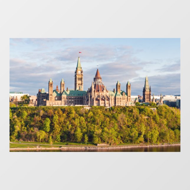 Autocollant Pour Fenêtre Colline du Parlement à Ottawa (Feuille)