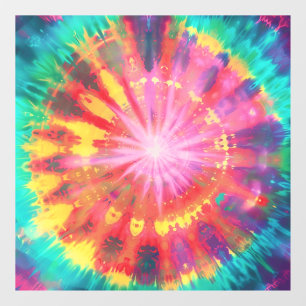 Autocollant Pour Fenêtre Coloré Vibrant Cravate-Dye #1