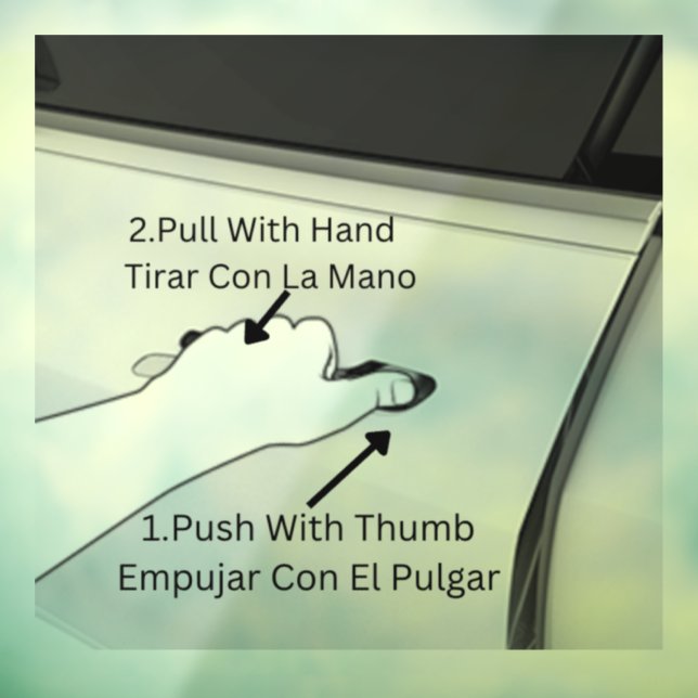 Autocollant Pour Fenêtre Comment ouvrir une porte Tesla Model 3 ou Tesla Mo (Feuille 3)