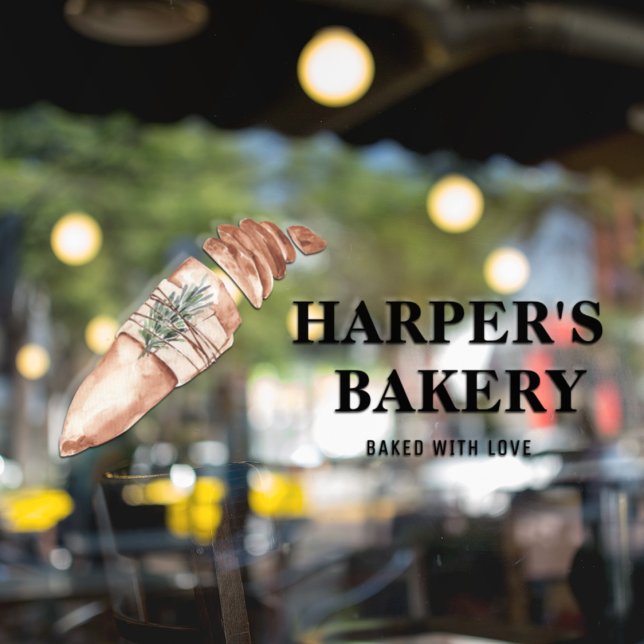 Autocollant Pour Fenêtre Commerce du logo professionnel de boulangerie mode (Créateur téléchargé)