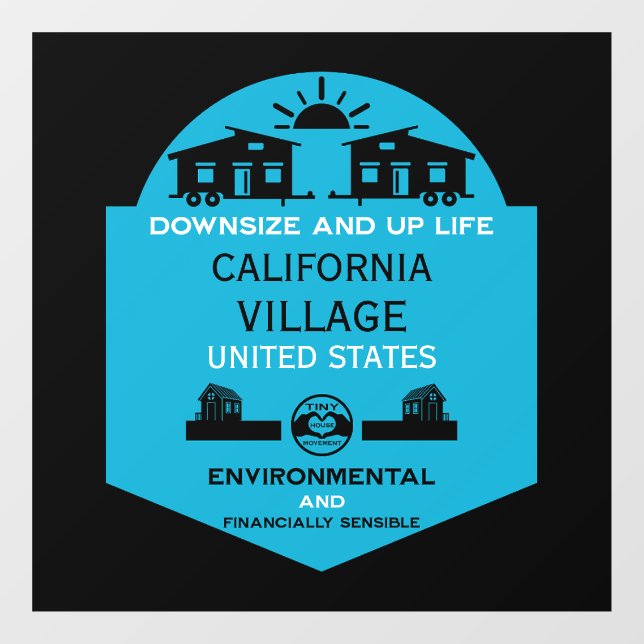 Autocollant Pour Fenêtre Communautés de Tiny House modifiables (Feuille)