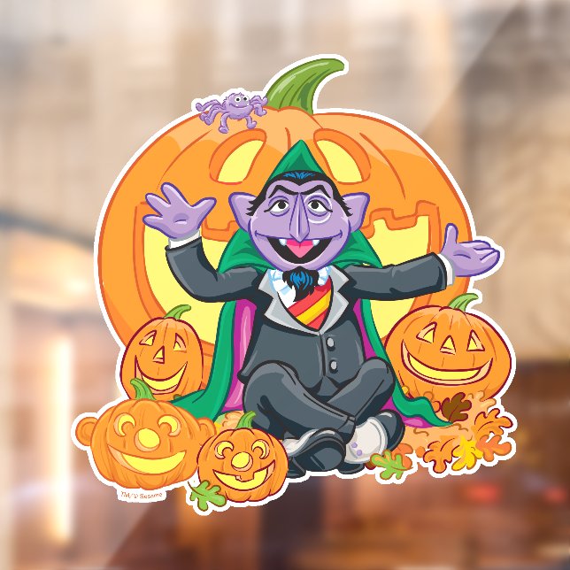 Autocollant Pour Fenêtre Comte von Count | Citrouilles d'Halloween (Feuille 2)