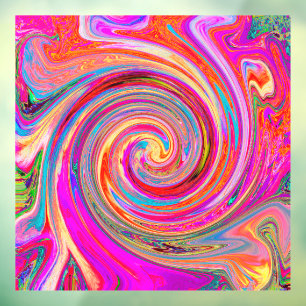 Autocollant Pour Fenêtre Conception abstraite de l'arc-en-ciel coloré