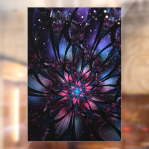 Autocollant Pour Fenêtre Conception Abstraite des fleurs fractales.