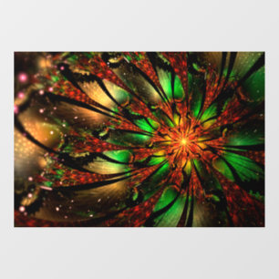 Autocollant Pour Fenêtre Conception Abstraite des fleurs fractales.