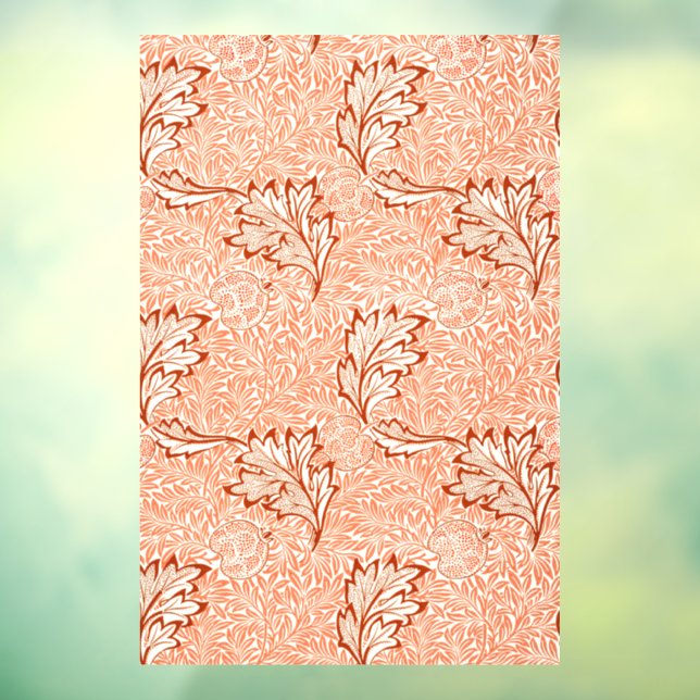 Autocollant Pour Fenêtre Conception botanique de pomme de William Morris (Feuille 3)