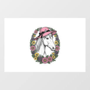 Autocollant Pour Fenêtre Conception d'art vectoriel de portrait de cheval f