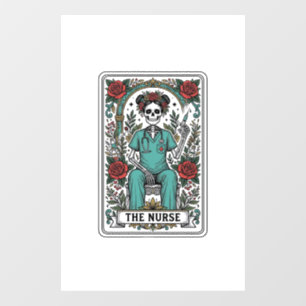 Autocollant Pour Fenêtre Conception de chemise de carte de tarot d'infirmiè