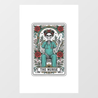 Autocollant Pour Fenêtre Conception de chemise de carte de tarot d'infirmiè