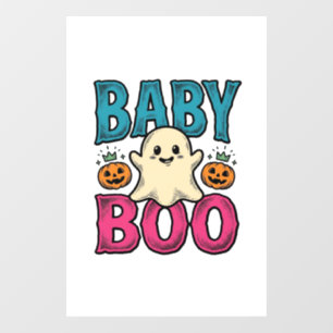 Autocollant Pour Fenêtre Conception de chemise fantôme Halloween vintage Ba