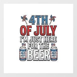 Autocollant Pour Fenêtre Conception de chemise patriotique vintage de bière