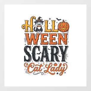 Autocollant Pour Fenêtre Conception de chemise pour chat vintage Halloween
