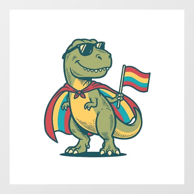 Autocollant Pour Fenêtre Conception de chemise vectorielle de dinosaure de  (Feuille)