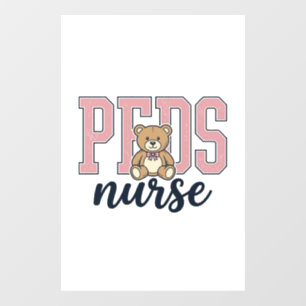 Autocollant Pour Fenêtre Conception de chemise vintage Ourson Infirmière en