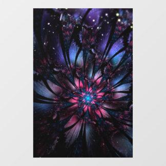 Autocollant Pour Fenêtre Conception de fleur fractale abstraite.