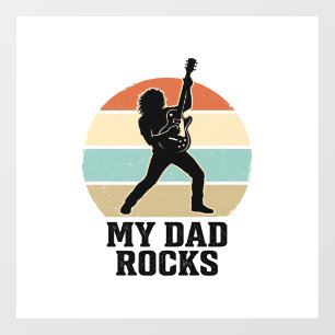Autocollant Pour Fenêtre Conception de t-shirt de guitare vintage au couche