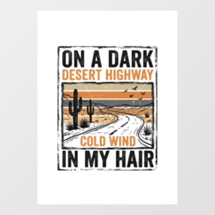 Autocollant Pour Fenêtre Conception de T-Shirt Graphique Vintage Desert Hig