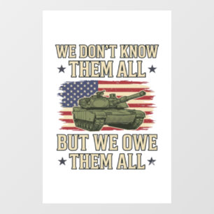 Autocollant Pour Fenêtre Conception de T-shirt patriotique de char de souve