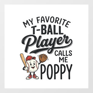 Autocollant Pour Fenêtre Conception de t-shirt Poppy Meilleur joueur de T-B