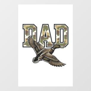 Autocollant Pour Fenêtre Conception de T-shirt vectoriel Camo Duck Dad Grav