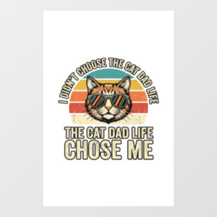 Autocollant Pour Fenêtre Conception de T-Shirt Vintage Cat Dad Life Chose M