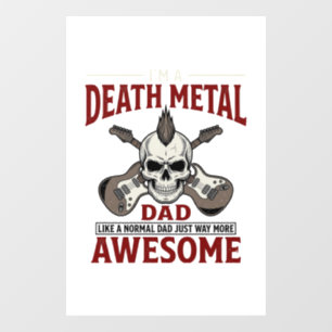 Autocollant Pour Fenêtre Conception de t-shirt vintage crâne de papa Death