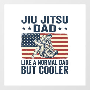 Autocollant Pour Fenêtre Conception de T-shirt vintage Jiu Jitsu Dad_1